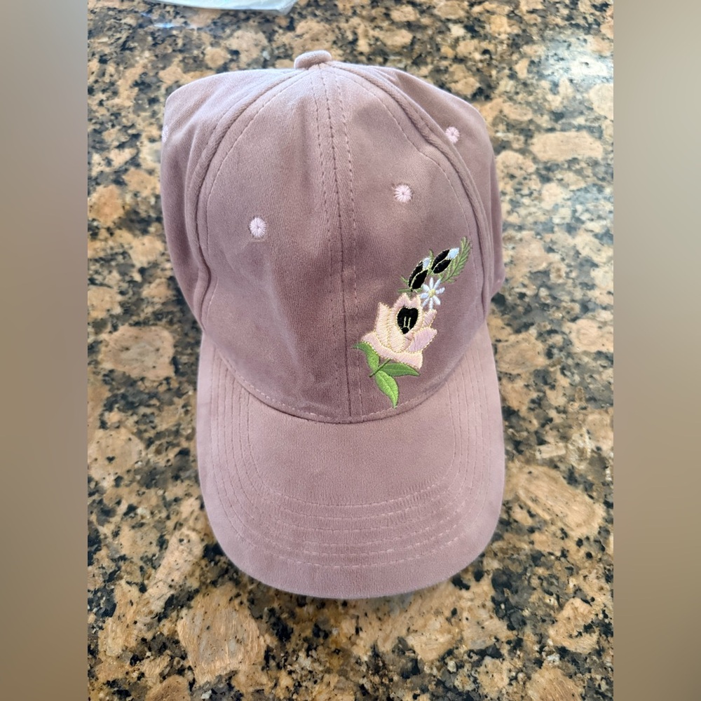 Bp Mauve Floral Embroidered Cap